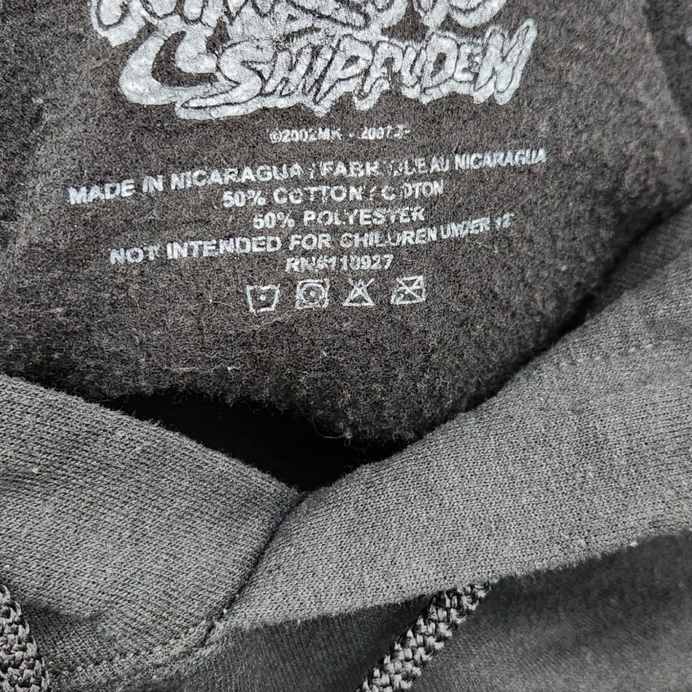 Naruto Shippuden Ichiraku Ramen Shop Anime Black Graphic Hoodie 2007 Small - Picture 5 of 6